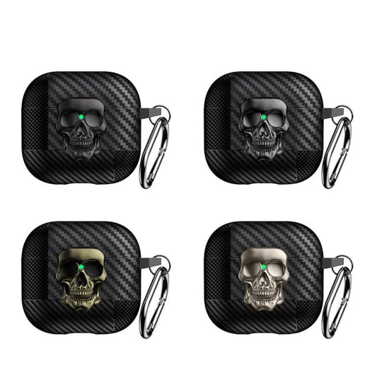 Bold and protective! The Skull Lock Carbon Fiber Pattern Case for AirPods 4th Generation offers a unique design, durability, and keychain portability. Perfect style statement!