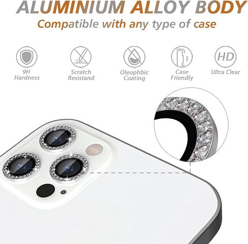 Diamond Studed Camera Lense Protector Ring For iPhone 12