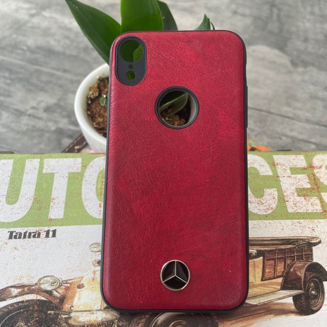 Leather Luxury Car Logo Case For iPhone XR