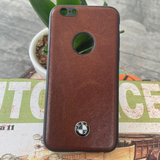 Leather Luxury Car Logo Case For iPhone 6G