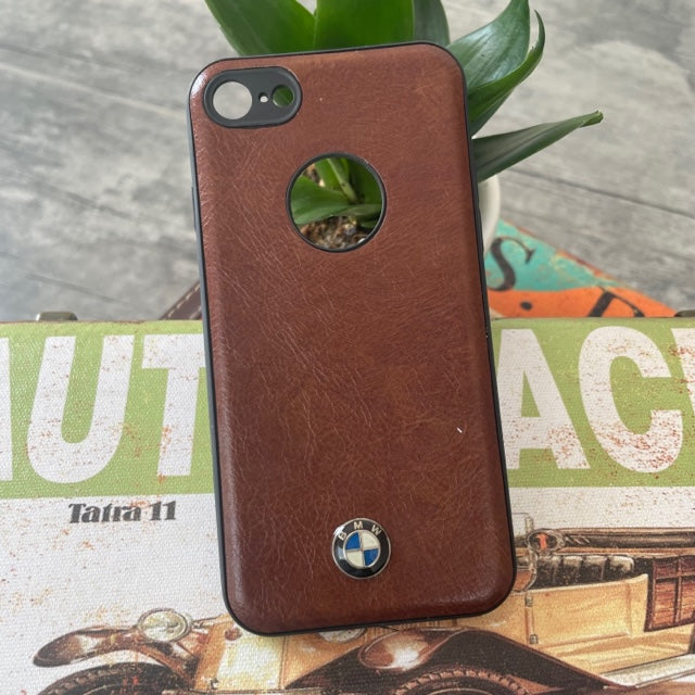 Leather Luxury Car Logo Case For iPhone 7G