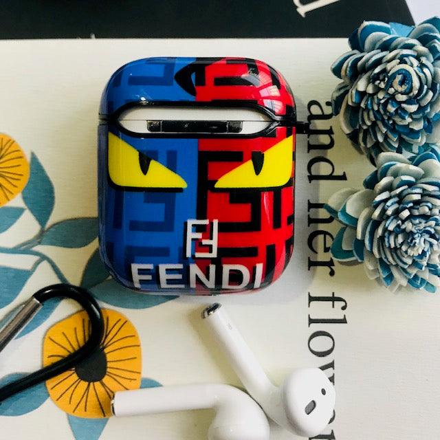 F e n d i Design Glossy Silicone Airpods Cases Cover For 1 2