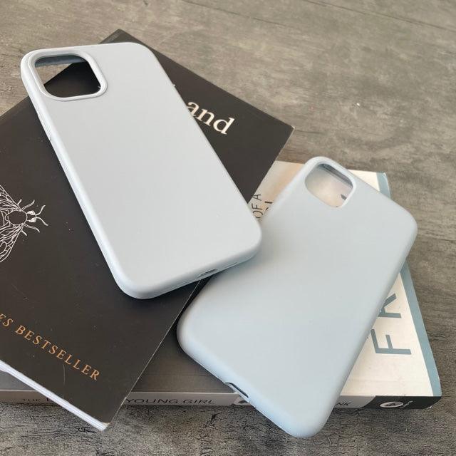 Light Grey Liquid Silicone iPhone 11 12 12 Pro Case Cover