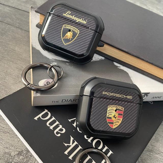 Airpods 3 Gucci Logo Leather Case - Black