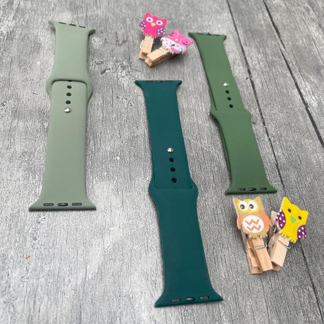 Army green silicone discount apple watch band