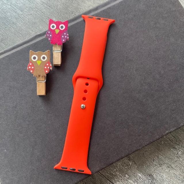 Orange silicone discount apple watch band